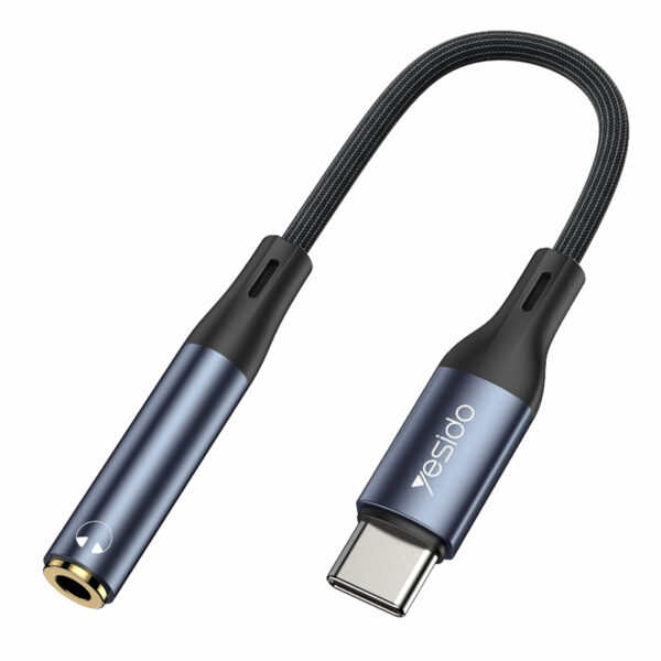 YAU38 Aluminum Alloy Nylon USB-C cable | Type c to 3.5MM Aux Audio Jack Earphone Headphone Cable USB