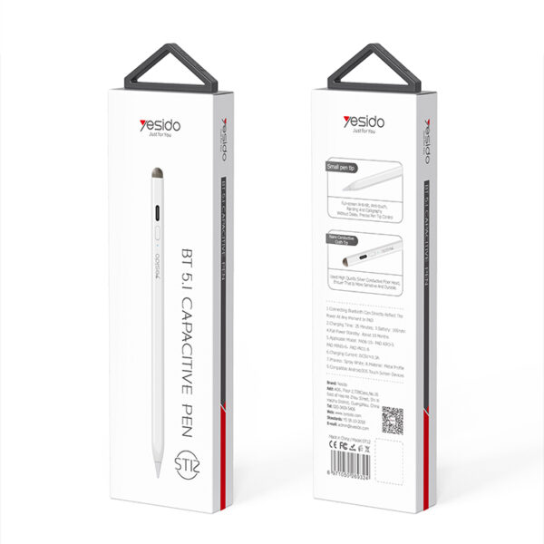 ST12 IPad Specific Capacitive Pen | Aluminum Tablet Active Stylus Pen For Ipad