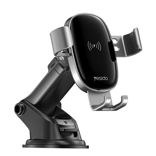 C123 Double Base Car Mobile Phone Holder | Charger With 10W 15W Qi Wireless Charging