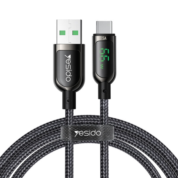 CA85 Zinc Alloy 5A Super Fast Charging USB Data Cable USB To Type-C Data Cable