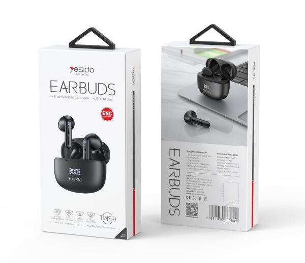 TWS19 Bluetooth5.3 with Microphone and Touch Control Ultra-Light Wireless Bluetooth Earphone