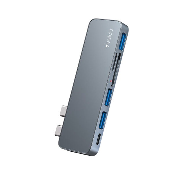 HB10 Aluminum Alloy USB C Extender Type-C Hub Laptop Computer USB Transmitter Hub Adapter
