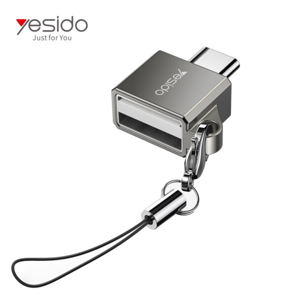 GS08 Mini Aluminum Alloy USB Type-C U-disk Card Reader Mouse Convert OTG Adapter
