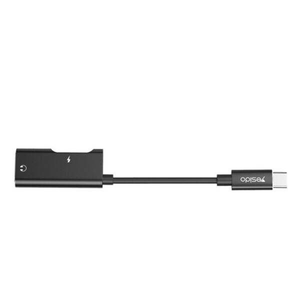 YAU23 2 In 1 Mobile Phone Jack Audio Splitter Converter Adapter Type-C To 3.5Mm Audio Adapter