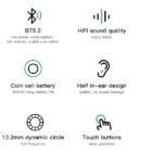 TWS11 Lightning Charging Bluetooth 5.2 Aroha 1562M TWS Earphone