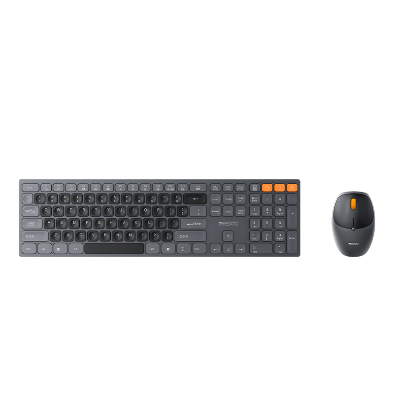 KB19 Two Colors 110 Buttons Built-in Drives 2.4G Wireless Keyboard & Mouse Set