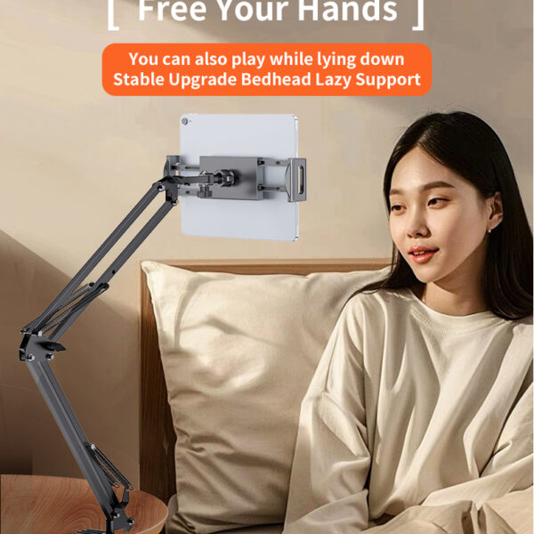 C296 360 Free Adjustment Multi-directional Folding Shaft Phone Holder | Desktop Lazy Man Stand