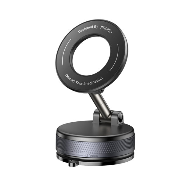 C228 360 Rotation Foldable Clamp Arm Magnetic Vacuum Suction Cup Car Phone Holder Innovative Design