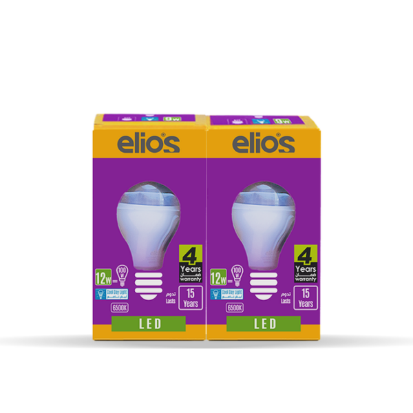 Set of 2 LED BULB (A65) 12W Cool Daylight 6500 Kelvin E27