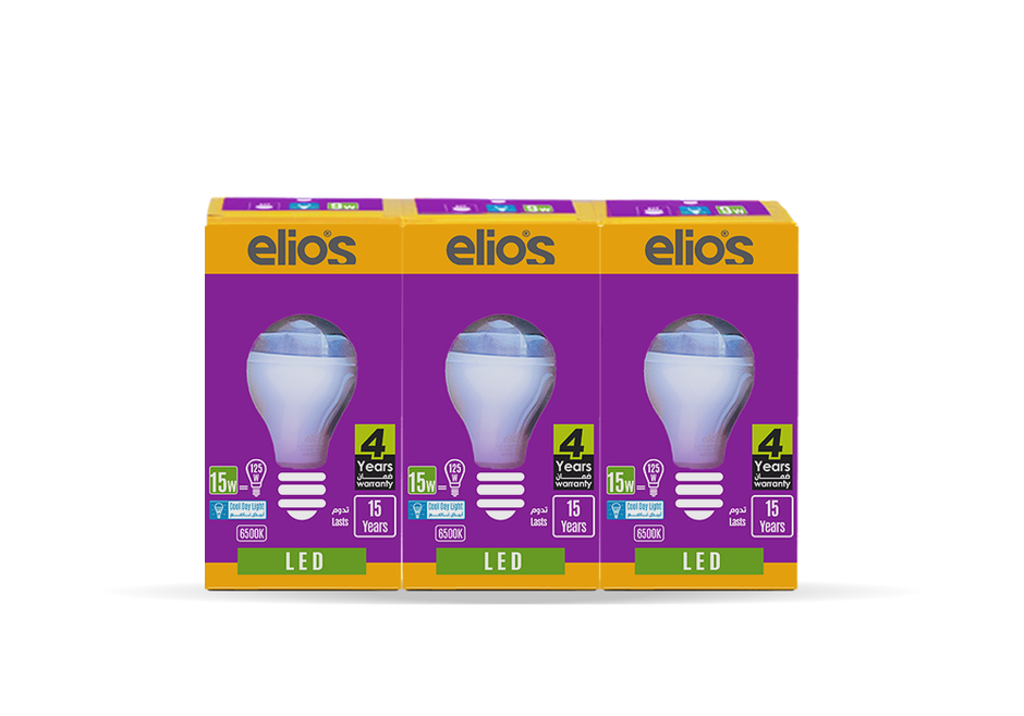 3x15-Cool_940x Set of 3 LED BULB (A65) 15W Cool Daylight 6500 Kelvin E27 - Image 1