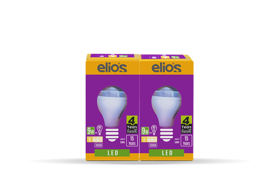 9x2-Warm_940x Set of 2 LED BULB (A55) 9W Warm Light 3000 Kelvin E27 - Image 1