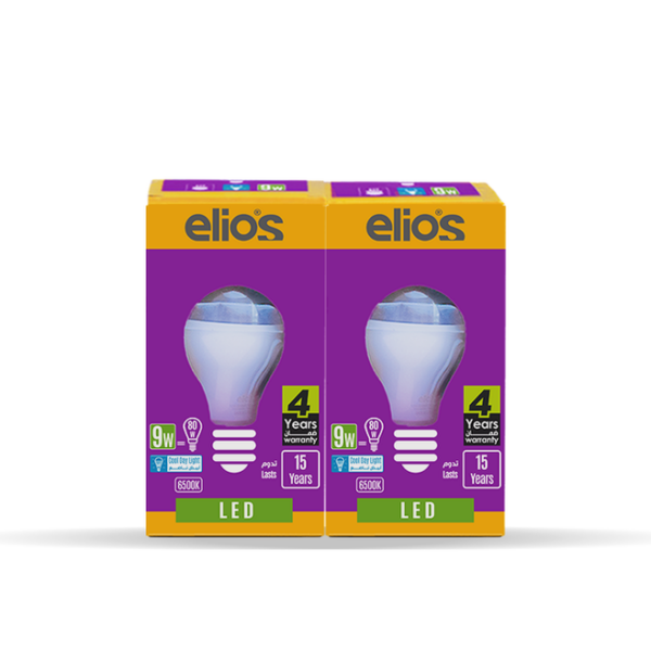 Set of 2 LED BULB (A55) 9W Cool Daylight 6500 Kelvin E27