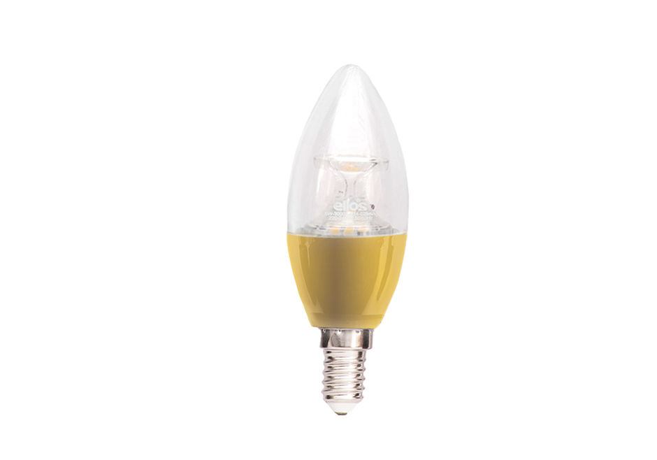 CANDLEWITHLENS_C37_5W-GOLDBODY_940x LED CANDLE WITH LENS (C37) 5W Warm Light 3000 Kelvin E14 - GOLD BODY - Image 1