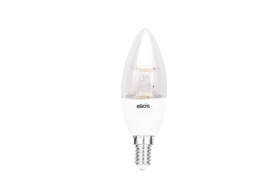 CANDLEWITHLENS_C37_5W-WHITEBODY_ab1663f2-f4b9-4878-8eff-b1ee7dcf55b9_940x LED CANDLE WITH LENS (C37) 5W Warm Light 3000 Kelvin E14 - WHITE BODY - Image 1