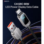 CA128C USB To TC 66W Fast Charging Zinc Alloy Suppport Tablet Charging LED Power Display Data Cable - Image 2