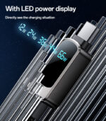 CA128C USB To TC 66W Fast Charging Zinc Alloy Suppport Tablet Charging LED Power Display Data Cable - Image 12