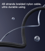 CA183 2M PD60W Fast Charging Type-C To Type-C 48-Strand Braided Cable Power LED Light Data Cable - Image 14
