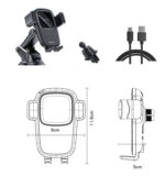 C187 Self-Aligning Coil Car Charger | Mobile Phone Holder | Qi 15W Wireless Fast Charging Car Holder - Image 7