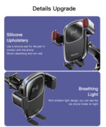 C187 Self-Aligning Coil Car Charger | Mobile Phone Holder | Qi 15W Wireless Fast Charging Car Holder - Image 10