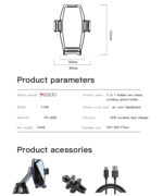 C189 15W Fast Charge|Smart Coil Sense Car Wireless Charger Phone Holder|Adjustable Air Vent Holder - Image 8