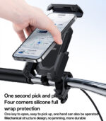 C331 Yesido 360 Degree Universal Ball Adjustment Mechanical Locking Stable Bicycle Phone Holder - Image 11