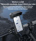 C331 Yesido 360 Degree Universal Ball Adjustment Mechanical Locking Stable Bicycle Phone Holder - Image 13