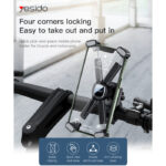 C191 Adjustable Phone Holder | Universal Motorcycle Bicycle Handlebar Mount Clip GPS Phone Holder - Image 2