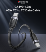 CA190 1.2M PD 60W Fast Charging Type-C To Type-C Max With 480Mbps Data Transfer Braided Data Cable - Image 6