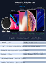 C78 Air Vent Touch Control Phone Holder Fast Charging Mount 15W Qi Wireless Mobile Phone Charger - Image 8