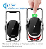 C78 Air Vent Touch Control Phone Holder Fast Charging Mount 15W Qi Wireless Mobile Phone Charger - Image 9
