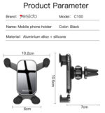 C100 Universal Angle Adjustable Support Gravity Mobile Phone Car Air Vent Phone Holder - Image 8