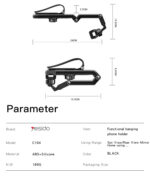 C194 Car Phone Mount | Sun Visor Phone Holder for Car|Universal Clip 360 Adjustable Cellphone Stand - Image 8