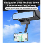 C265 360°Adjustable Rotation Length Adjustable Rearview Mirror Car Phone Holder - Image 2