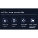 C265 360°Adjustable Rotation Length Adjustable Rearview Mirror Car Phone Holder - Image 3