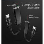 YAU23 2 In 1 Mobile Phone Jack Audio Splitter Converter Adapter Type-C To 3.5Mm Audio Adapter - Image 3