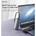 HB15 Usb Type C Hub 6 In 1 Usb Hub Multi Function Adapter Docking Station for Type C Windows Laptops - Image 2