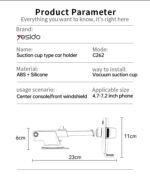 New Product Suction Cup Flexible Adjustment Long Arm Phone Holder | Universal Dashboard Car Holder - Image 8