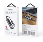 HB21 Aluminum Alloy PD100W Fast Charging Type-C/USB To PD100W + RJ45 + 3 USB Functional USB Hub - Image 7