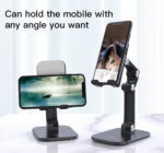 C104 Desktop Angle Adjustable Mobile Phone Stand Aluminum Alloy Tablet Cell Phone Holder - Image 11