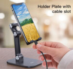 C104 Desktop Angle Adjustable Mobile Phone Stand Aluminum Alloy Tablet Cell Phone Holder - Image 12