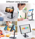 C104 Desktop Angle Adjustable Mobile Phone Stand Aluminum Alloy Tablet Cell Phone Holder - Image 14