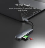 HB11 Aluminum Alloy Laptop Computer Functional Video USB TF/SD Card Slot Type-C HUB Splitter Adapter - Image 12