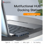 HB10 Aluminum Alloy USB C Extender Type-C Hub Laptop Computer USB Transmitter Hub Adapter - Image 2