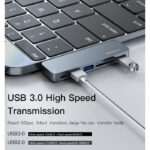 HB10 Aluminum Alloy USB C Extender Type-C Hub Laptop Computer USB Transmitter Hub Adapter - Image 3