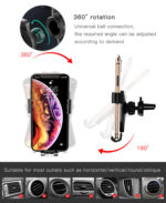 C87 360 Angle Adjustable Mobile Phone Air Vent Holder Bracket Universal Gravity Car Phone Holder - Image 12