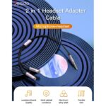 YAU28 15cm 3.5mm Male Jack To Female Earphone And Microphone Port AUX Audio Cable - Image 2