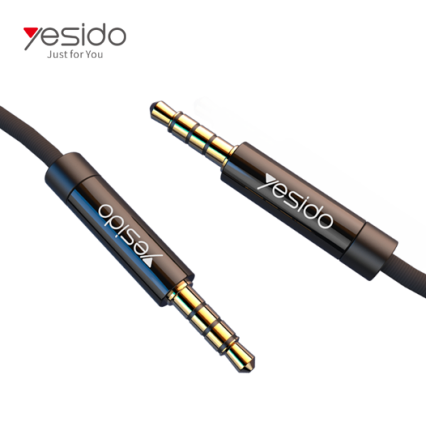 YAU14 1m Nylon Braided 3.5Mm To 3.5Mm Jack plug Speakers Music Connection Aux Auxiliar Audio Cable