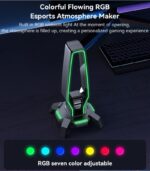 HB25 3.5MM Expansion interface HUB Function Seven Colorful RGB Muiti Functionel Headphone Holder - Image 6