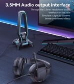 HB25 3.5MM Expansion interface HUB Function Seven Colorful RGB Muiti Functionel Headphone Holder - Image 7