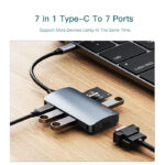 HB16 7 in 1 Type-C to USB External Hub | Docking Station with USB 3.0 PD 100W For Laptop - Image 3